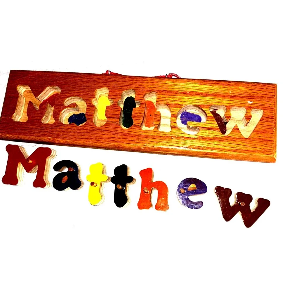 Wooden Personalized Puzzle for Kids MATTHEW